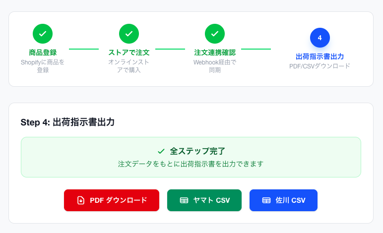 出荷指示書出力